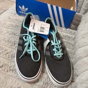 Adidas Adi-Ease Skateboarding Shoes G56351 - Black/Light Blue, Men's Size 9.5